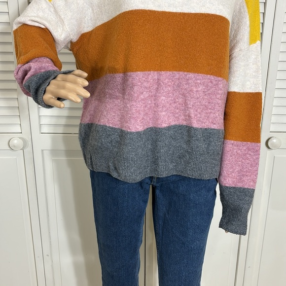 Madewell Crofton Striped Pullover Sweater in Coziest Yarn Large - Picture 5 of 12